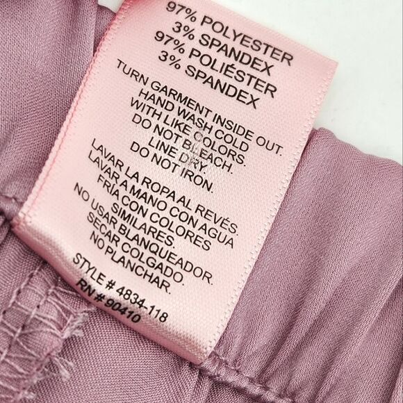 Juicy Couture Satin Pajamas Pants Womens XL Rhinestone Bling Y2K Retro Pastel - Picture 8 of 9